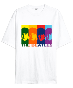 The Beatles Rock Tasarım Baskılı Oversize Unisex Tişört