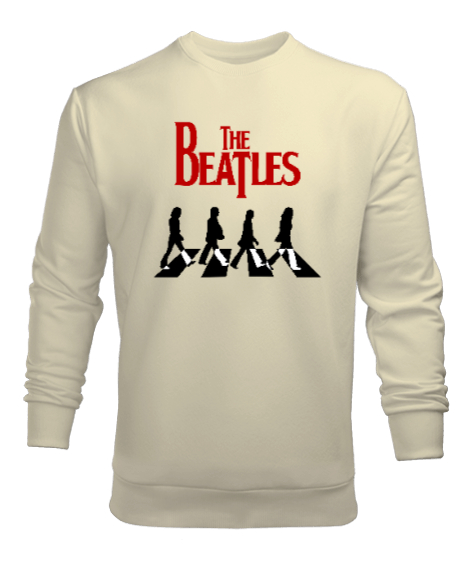 The Beatles V1 Krem Erkek Sweatshirt