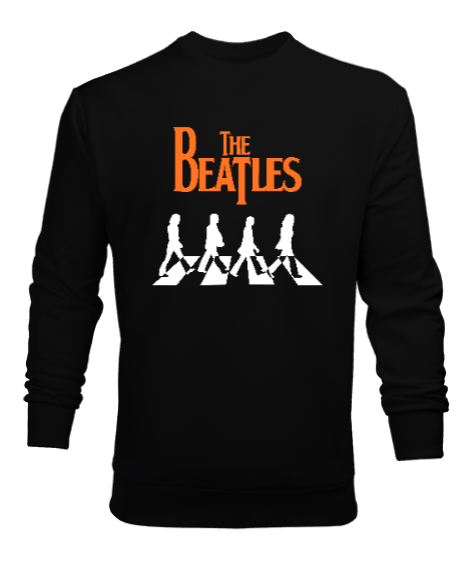 The Beatles V1 Siyah Erkek Sweatshirt