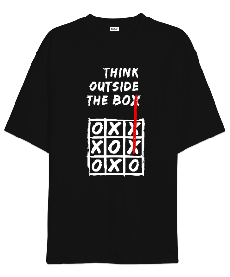 The Box Siyah Oversize Unisex Tişört