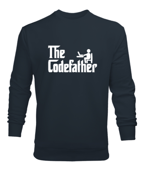 Tisho - The Codefather - Coder - Yazılımcı - Programcı Füme Erkek Sweatshirt