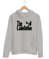 The Codefather - Coder - Yazılımcı - Programcı Gri Unisex Kapşonlu Sweatshirt - Thumbnail