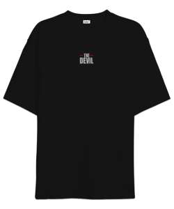 The Devil - İblis - Sırt Taraflı Siyah Oversize Unisex Tişört