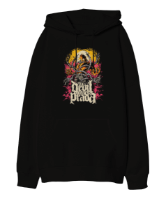 The Devil Wears Prada Tasarım Baskılı Oversize Unisex Kapüşonlu Sweatshirt