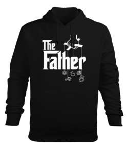 The Father - Baba, Babalar Günü Tasarımı Siyah Erkek Kapüşonlu Hoodie Sweatshirt