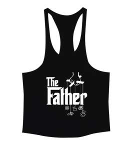 The Father - Baba, Babalar Günü Tasarımı Siyah Erkek Tank Top Atlet