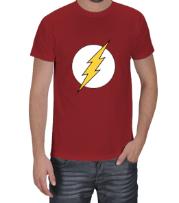 The Flash Logo Kırmızı T-Shirt Erkek Tişört