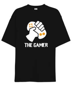 The Gamer - Oyuncu Siyah Oversize Unisex Tişört