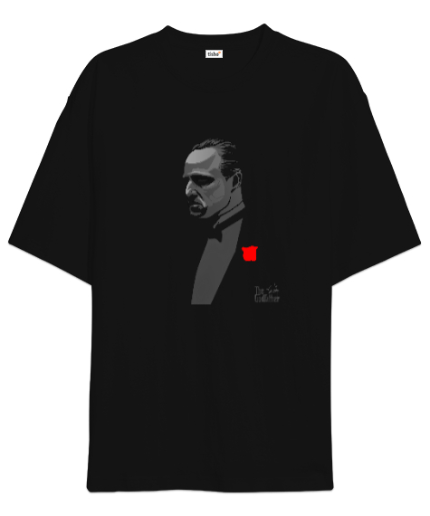 Tisho - The godfather Siyah Oversize Unisex Tişört