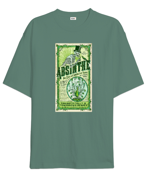 Tisho - The Green Fairy Çağla Yeşili Oversize Unisex Tişört