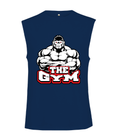 The GYM Gorilla Vücut Geliştirme GYM Bodybuilding Fitness Baskılı Kesik Kol Unisex Tişört