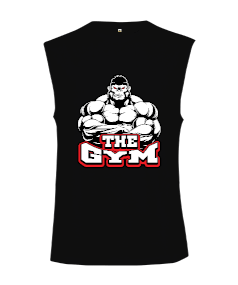 The GYM Gorilla Vücut Geliştirme GYM Bodybuilding Fitness Baskılı Kesik Kol Unisex Tişört