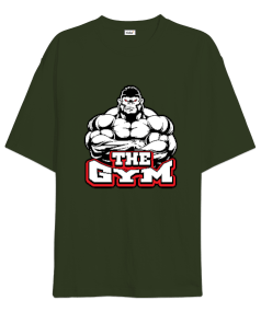 The GYM Gorilla Vücut Geliştirme GYM Bodybuilding Fitness Baskılı Oversize Unisex Tişört