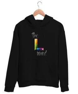 the L word Siyah Unisex Kapşonlu Sweatshirt