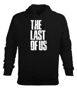 The Last of Us Baskı Tasarımlı Siyah Erkek Kapüşonlu Hoodie Sweatshirt