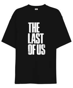 The Last of Us Baskı Tasarımlı Siyah Oversize Unisex Tişört