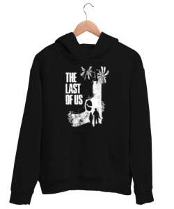 The Last of Us Joel, Ellie ve Takırdayan Siyah Unisex Kapşonlu Sweatshirt