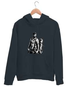 The Last of Us Ön ve Arka Füme Unisex Kapşonlu Sweatshirt