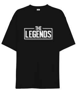 The Legends Siyah Oversize Unisex Tişört