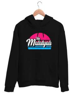 The Malatyalı 44 Malatya Tasarım Baskılı Siyah Unisex Kapşonlu Sweatshirt