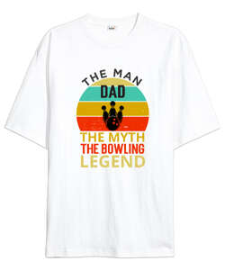 The Man Dad Beyaz Oversize Unisex Tişört