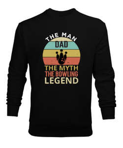 The Man Dad Siyah Erkek Sweatshirt