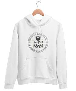 The Musliman Beyaz Unisex Kapşonlu Sweatshirt