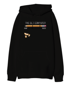 The Old Computer Oversize Unisex Kapüşonlu Sweatshirt