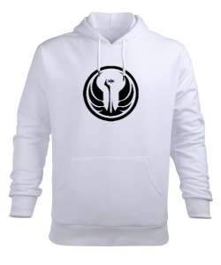 The Old Republic Beyaz Erkek Kapüşonlu Hoodie Sweatshirt