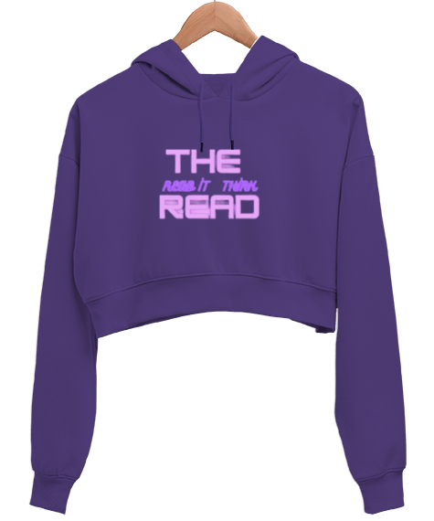 Tisho - The Read Mor Kadın Crop Hoodie Kapüşonlu Sweatshirt