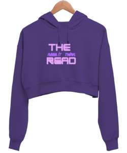 The Read Mor Kadın Crop Hoodie Kapüşonlu Sweatshirt