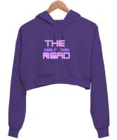 The Read Mor Kadın Crop Hoodie Kapüşonlu Sweatshirt - Thumbnail