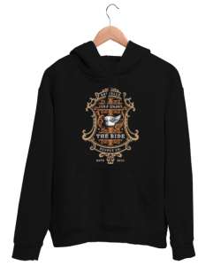 THE RIDE Siyah Unisex Kapşonlu Sweatshirt