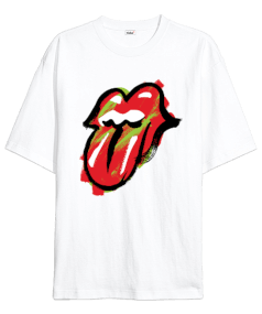 The Rolling Stones Baskılı Oversize Unisex Tişört