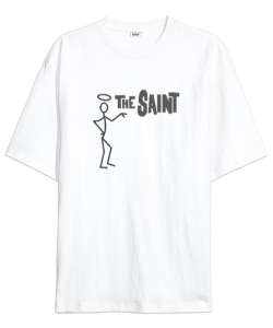 The Saint - Aziz - Yüce Beyaz Oversize Unisex Tişört