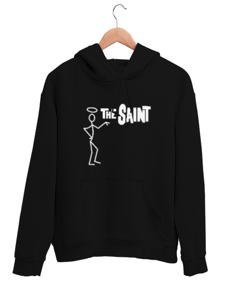 Tisho - The Saint - Aziz - Yüce Siyah Unisex Kapşonlu Sweatshirt