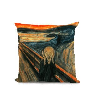 The Scream Edvard Munch Ön Arka Baskılı Kare Yastık