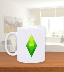 The Sims 4 Plumbob Beyaz Kupa Bardak