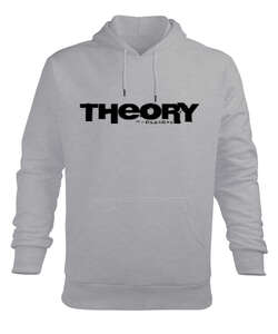 Theory Dead Man Gri Erkek Kapüşonlu Hoodie Sweatshirt