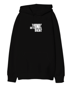 Think Different Oversize Unisex Kapüşonlu Sweatshirt