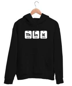 Think - Düşün Siyah Unisex Kapşonlu Sweatshirt