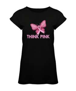 Think Pink - Pembe Düşün Siyah Kadın Tunik