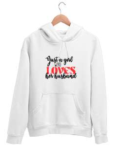 This is Just a Girl Beyaz Unisex Kapşonlu Sweatshirt