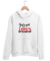 This is Just a Girl Beyaz Unisex Kapşonlu Sweatshirt - Thumbnail