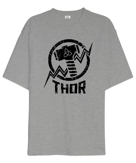 Thor - Viking V2 Gri Oversize Unisex Tişört