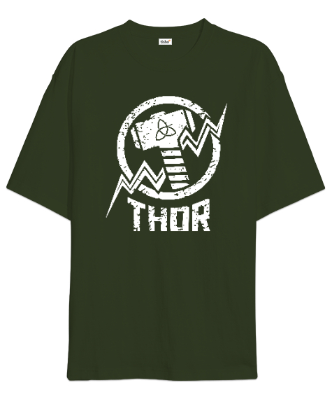 Thor - Viking V2 Haki Yeşili Oversize Unisex Tişört