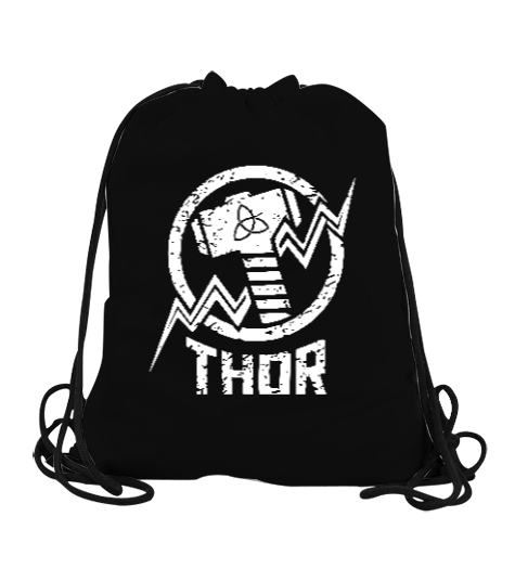 Thor - Viking V2 Siyah Büzgülü Spor Çanta