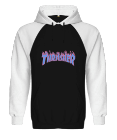 Thrasher baskılı Orjinal Hoodie sweatshirt Orjinal Reglan Hoodie Unisex Sweatshirt