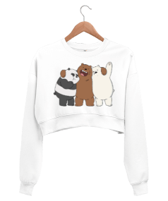 Three Bear Crop Kadın Crop Sweatshirt