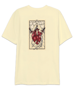 Three of Swords tarot Oversize Unisex Tişört